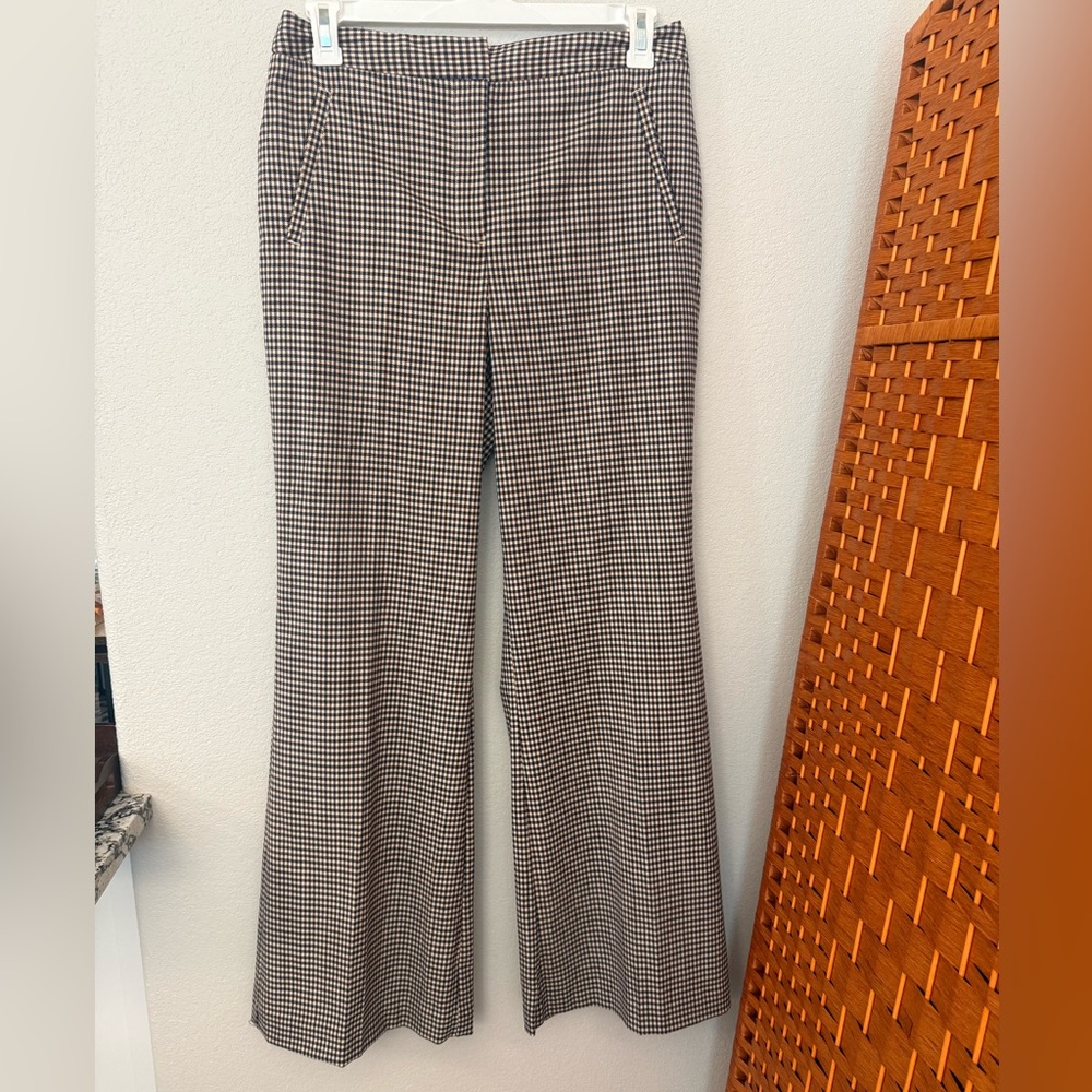 Worthington Houndstooth High Rise Flare Dress Pants - Picture 3 of 5